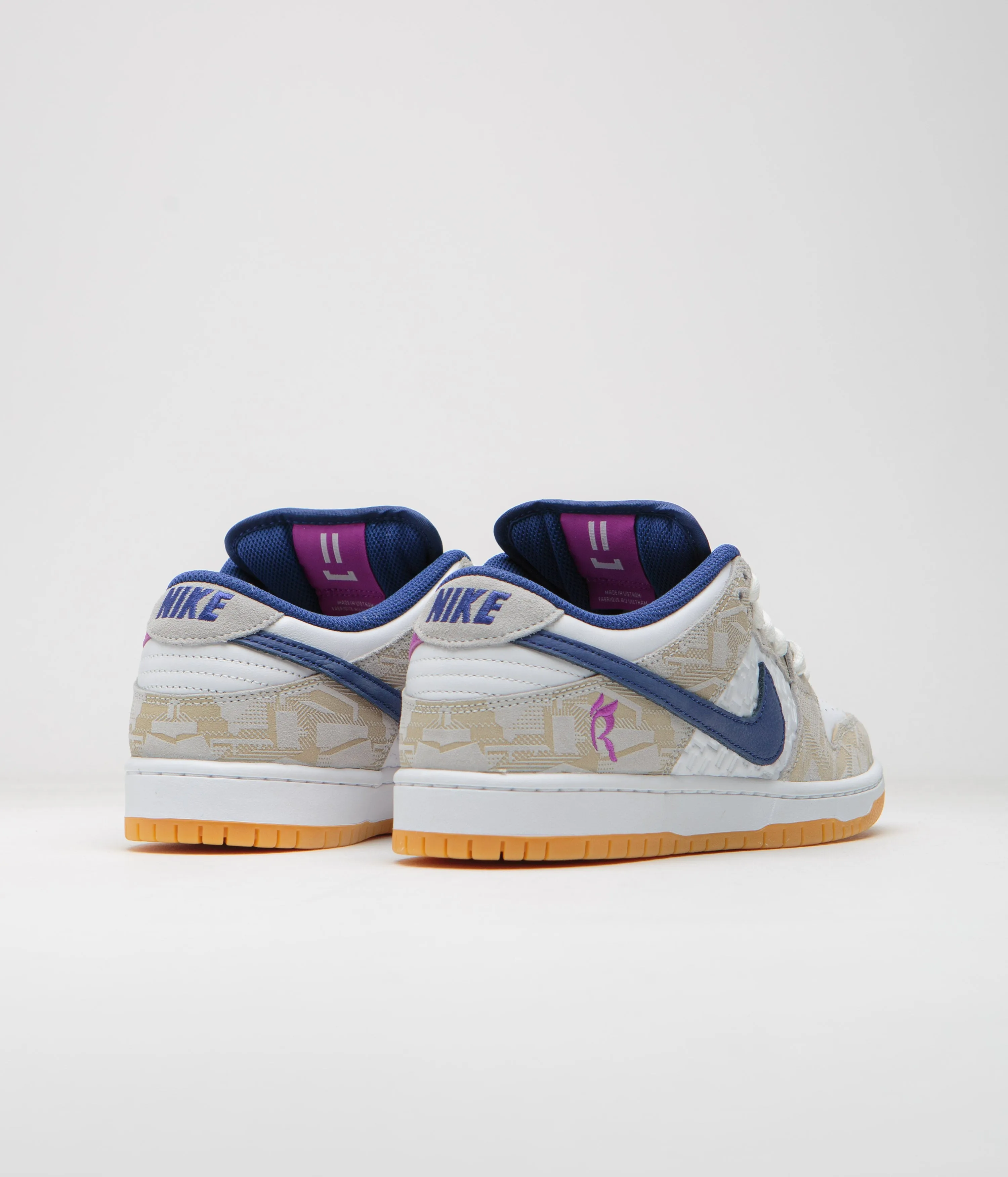 Nike SB x Rayssa Leal Dunk Low Premium Shoes - Pure Platinum / Deep Royal Blue