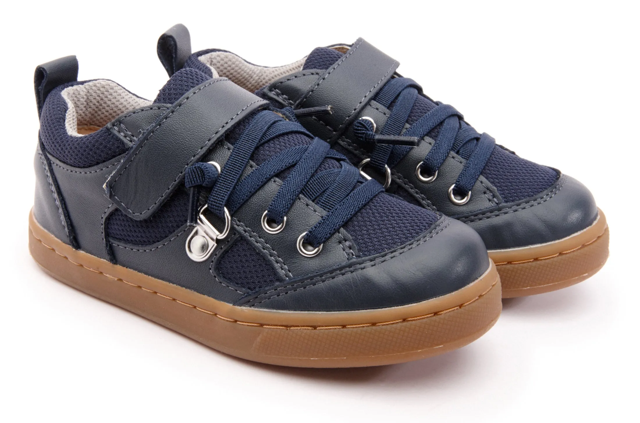 Old Soles Boy's & Girl's 6098 Bru High Top Shoes - Navy/Navy/Light Grey