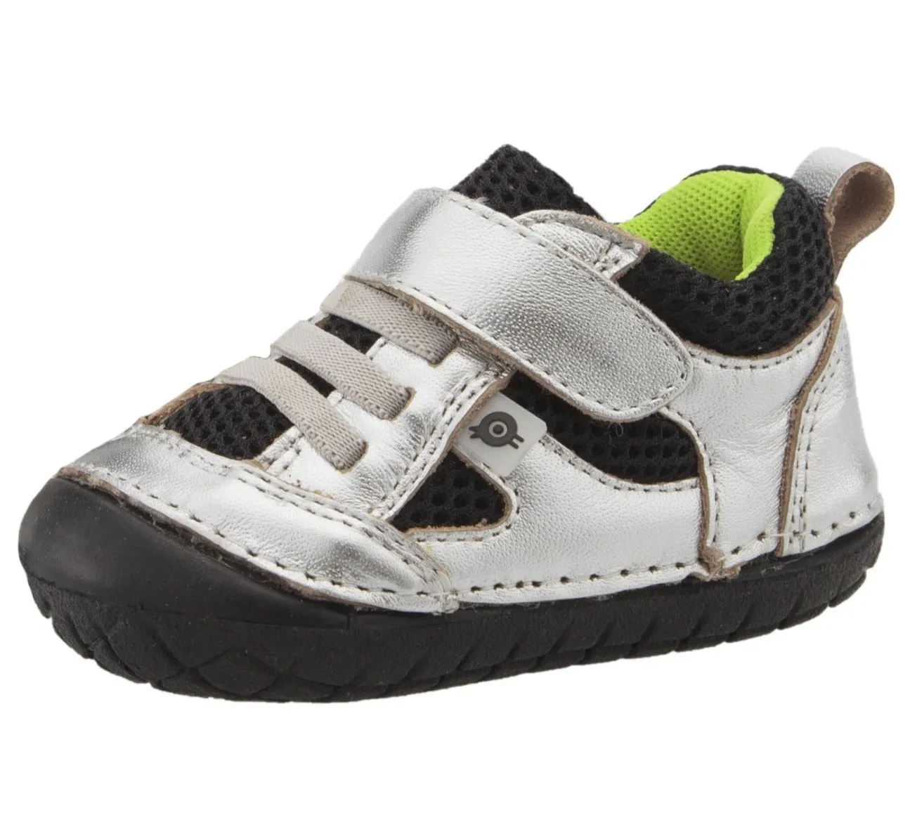 Old Soles Boy's & Girl's Bru Pave Shoes - Silver/Black Mesh/Lime Mesh