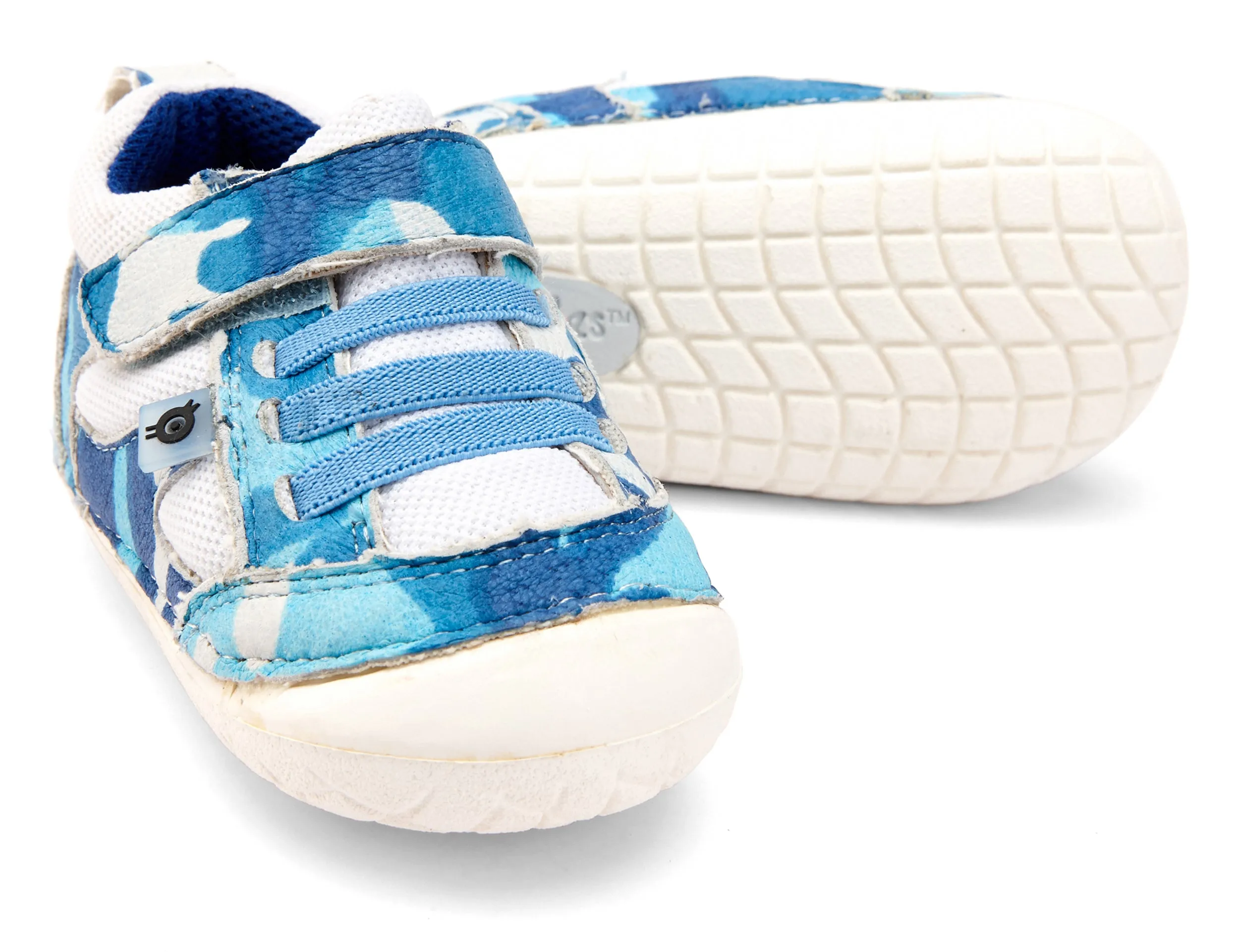 Old Soles Boy's and Girl's 4047 Bru Pave Shoes - Sky Camo/White/Cobalt