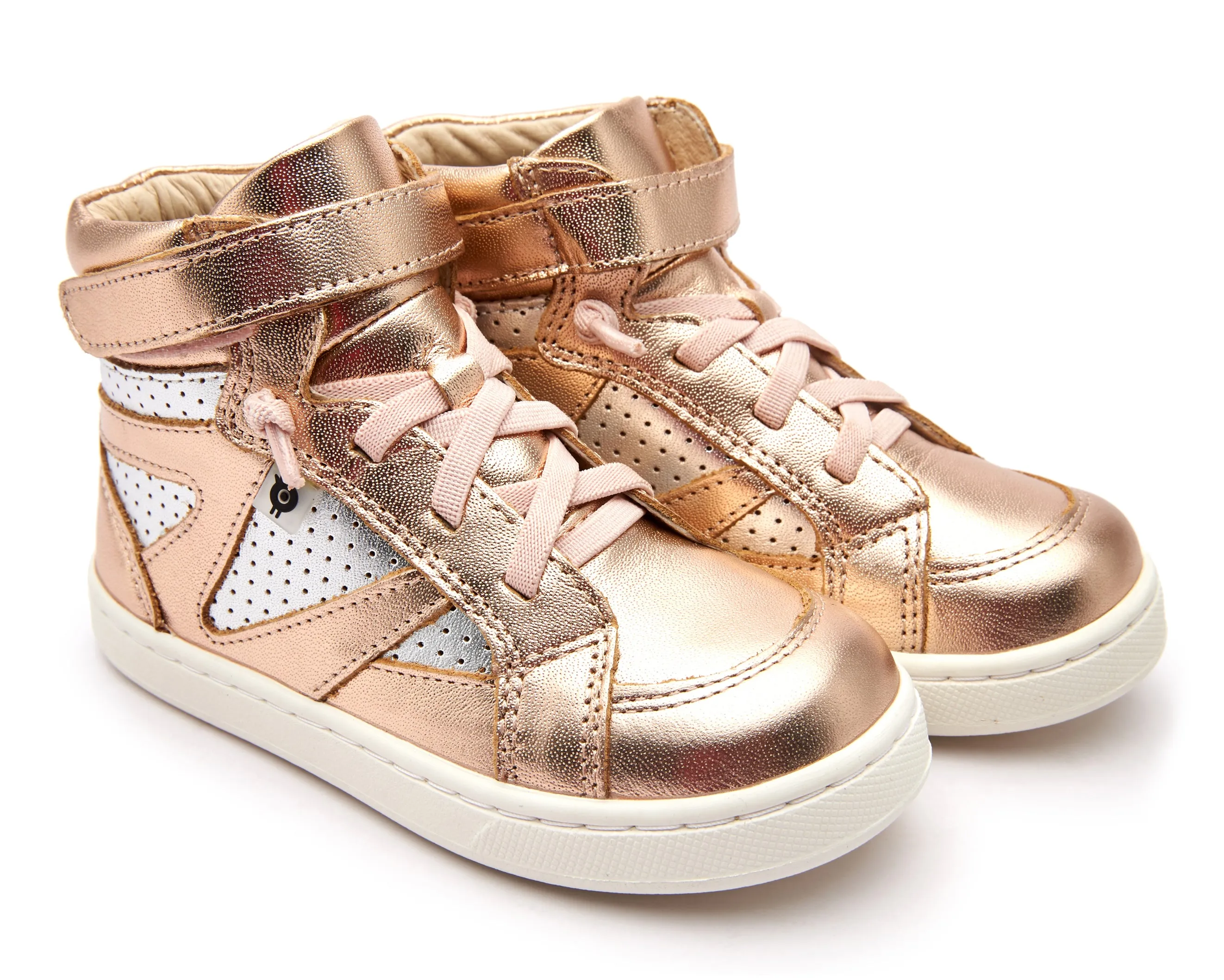 Old Soles Boy's and Girl's 6148 The Squad Sneakers - Copper/Silver