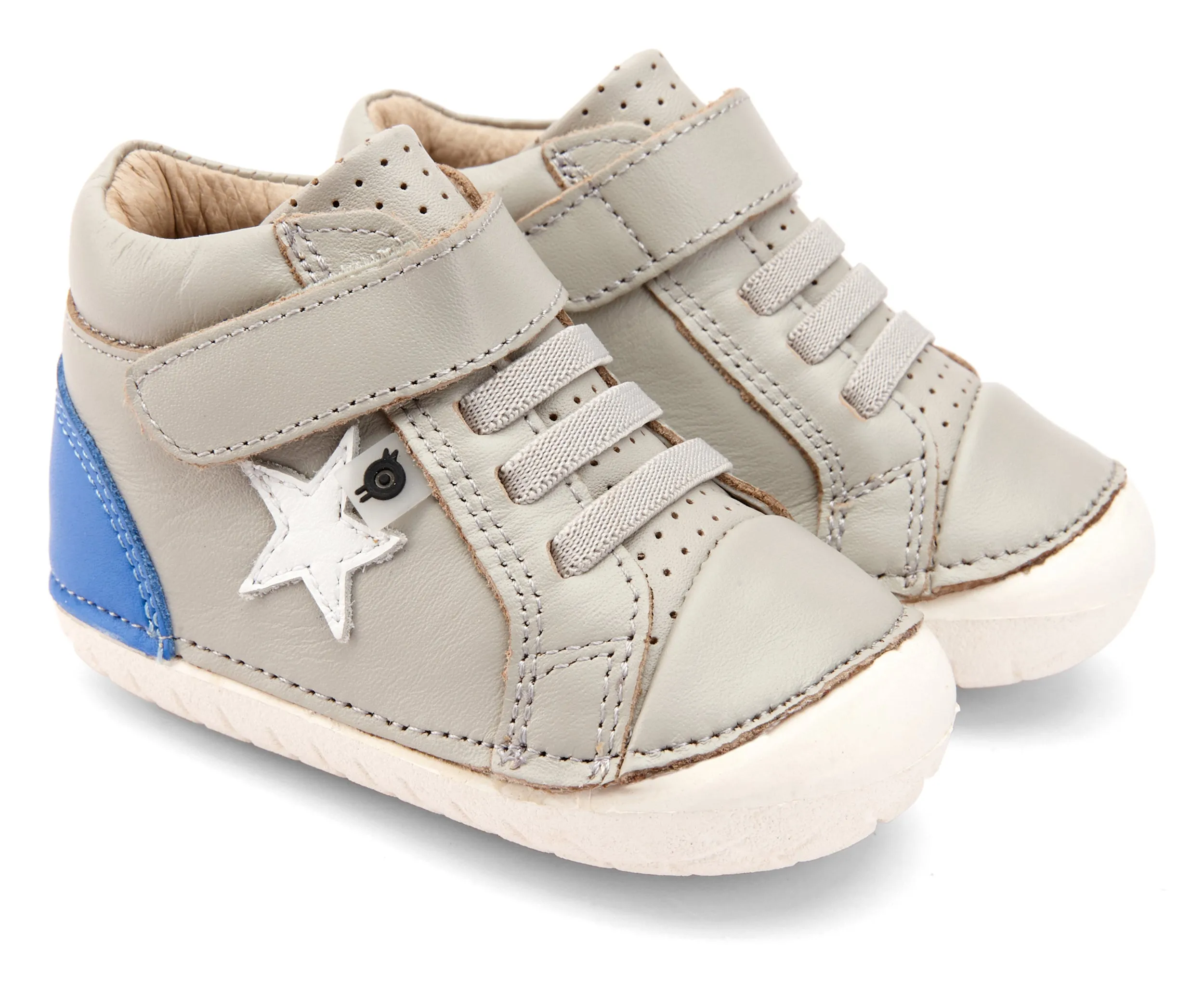 Old Soles Boy's and Girl's Champster Pave Shoes - Gris/Neon Blue/Snow