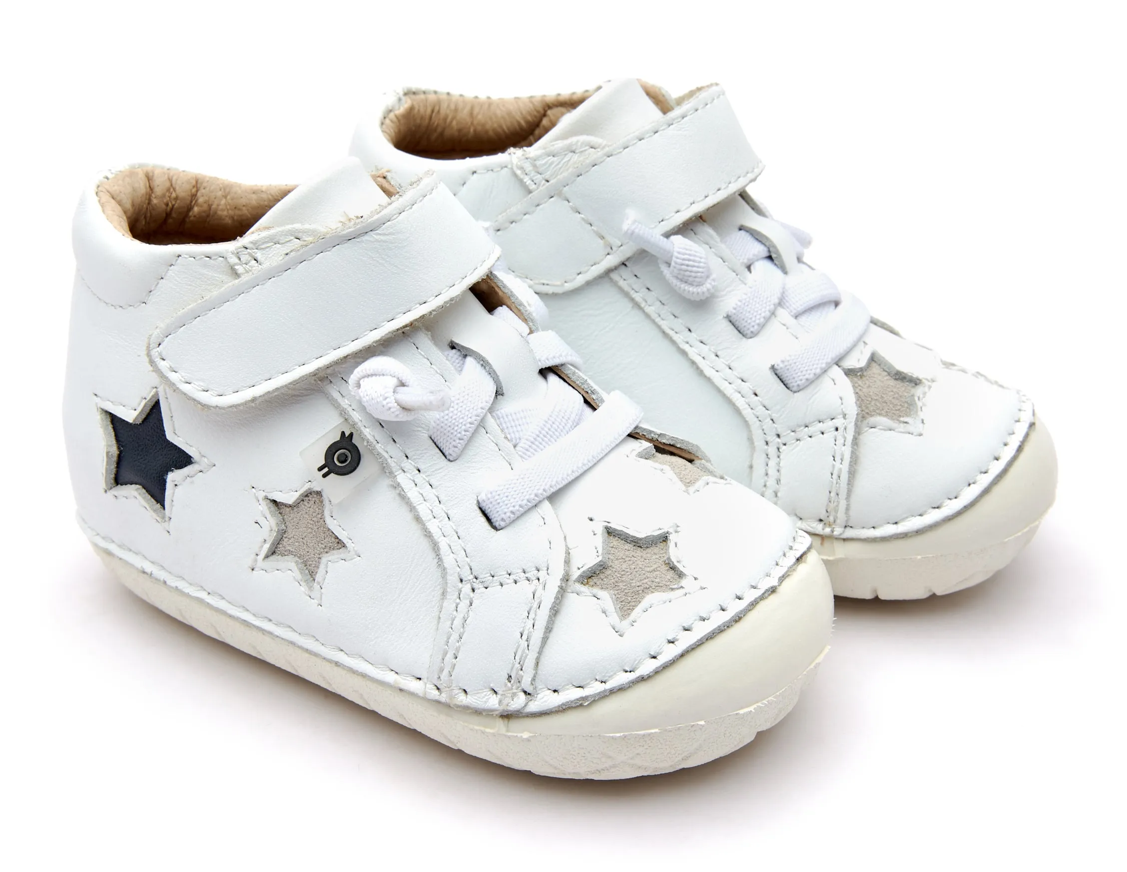 Old Soles Boy's and Girl's Spangle Pave Shoes - Snow/Grey Suede/Navy