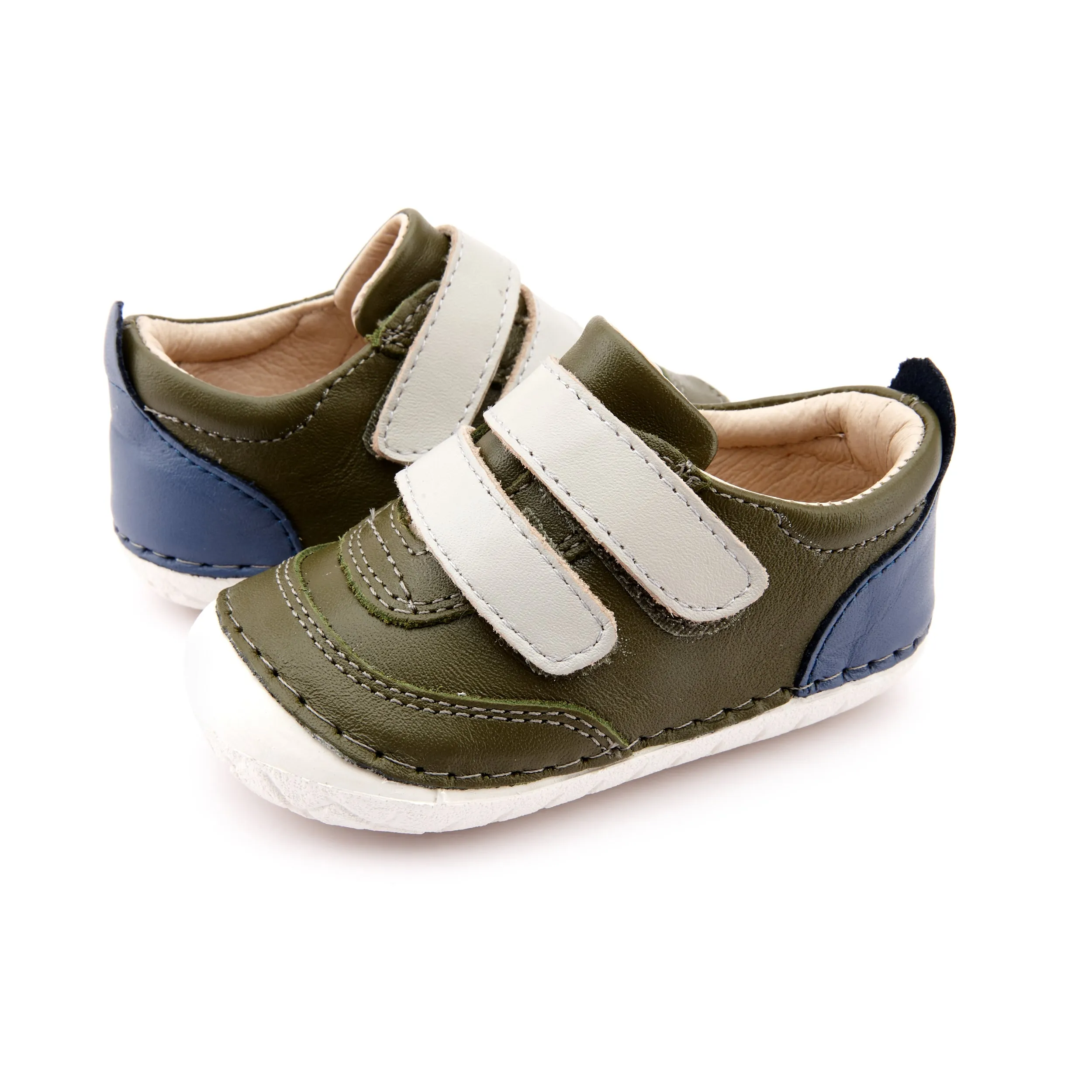 Old Soles Boy's Farlap Sneaker Shoe - Militare/Gris/Petrol