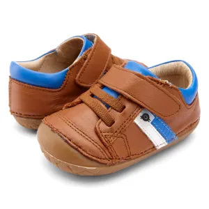 Old Soles Boy's Shield Pave Shoe - Tan/Neon Blue/Snow