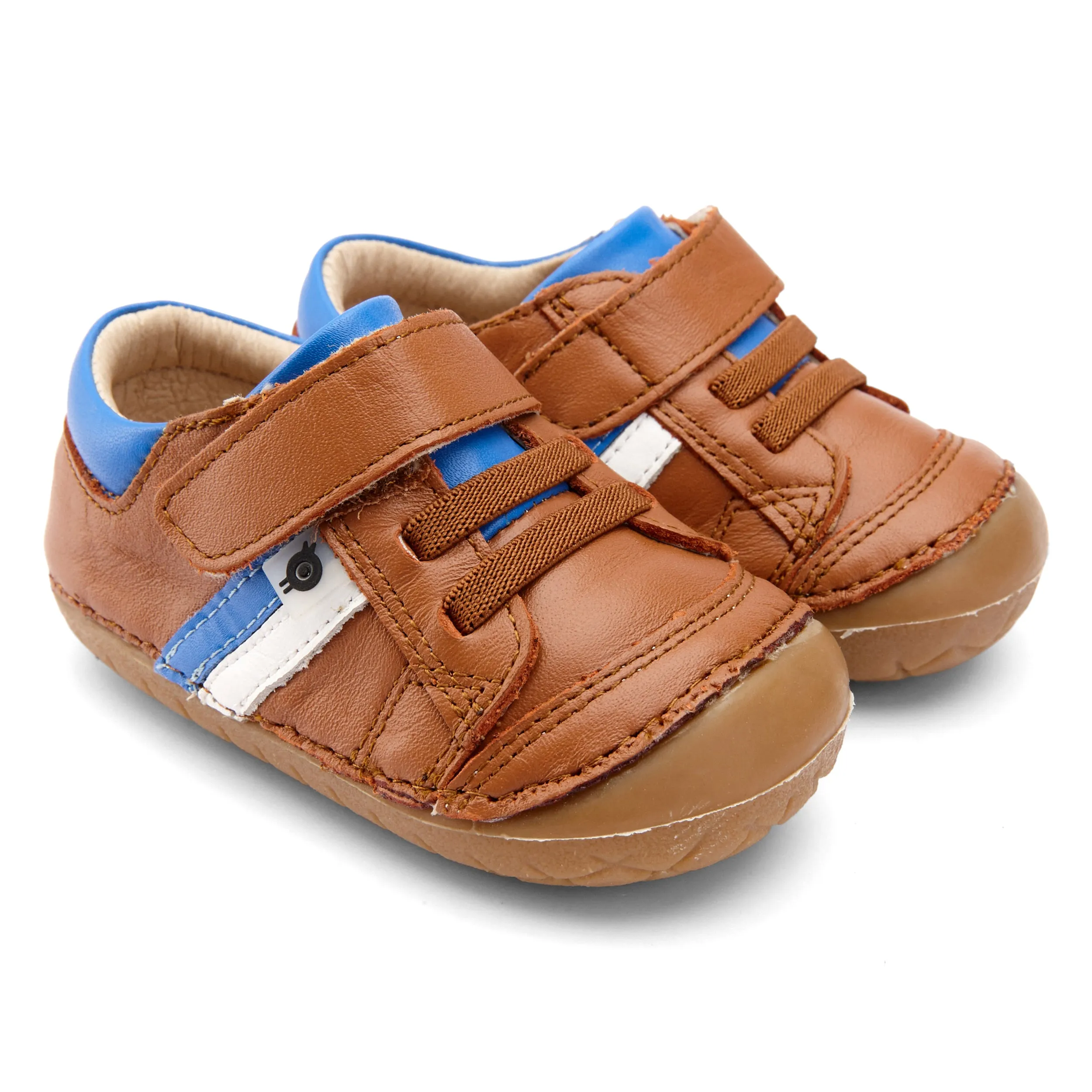 Old Soles Boy's Shield Pave Shoe - Tan/Neon Blue/Snow