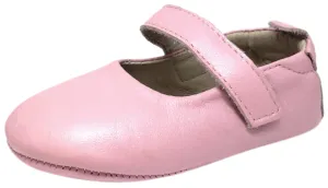 Old Soles Girl's 022 Gabrielle Pearlised Pink Soft Leather Mary Jane Crib Walker Baby Shoes