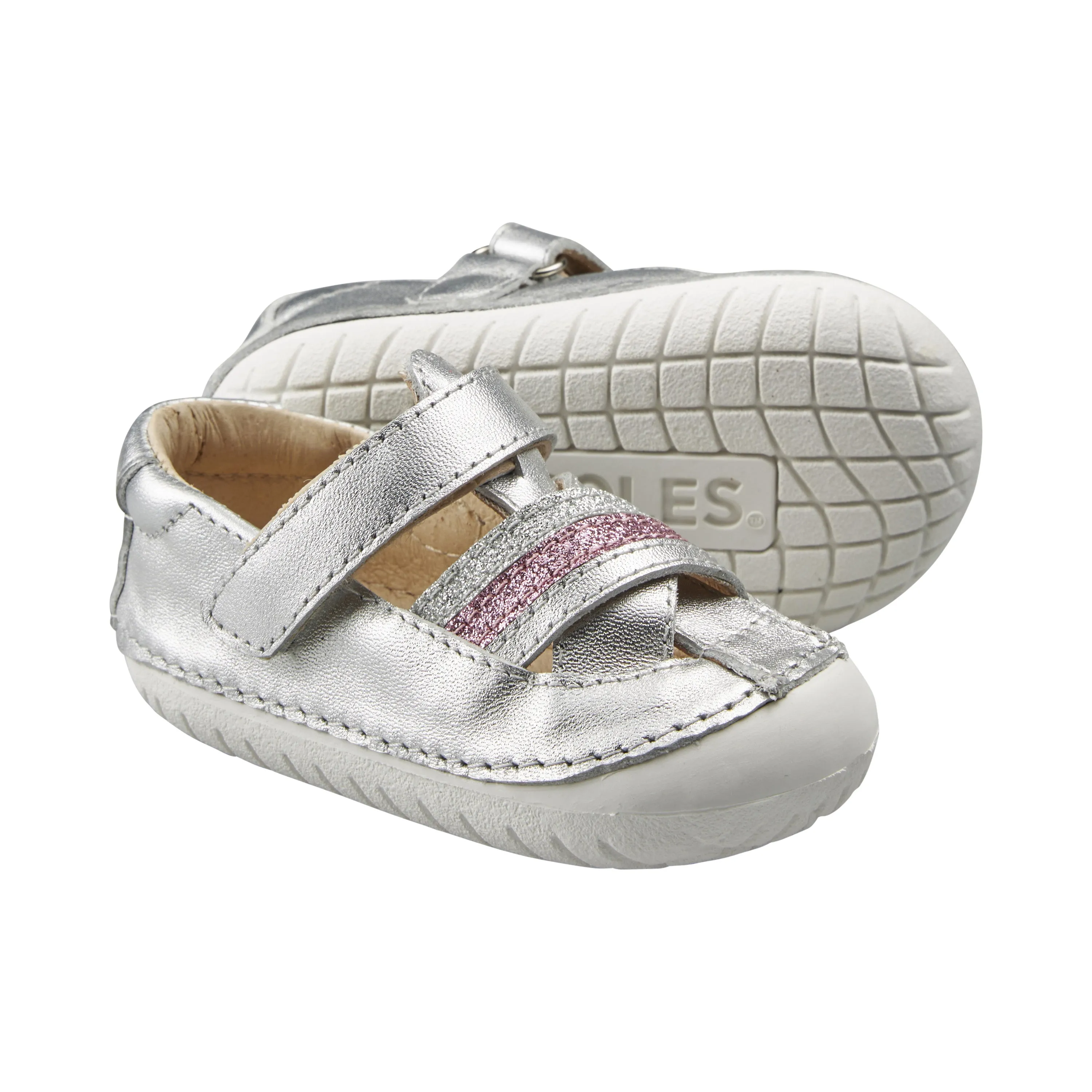 Old Soles Girl's 4077 Tri Pave Shoes - Silver/Glam Argent/Glam Pink/Silver