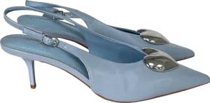 River Island Blue Heart Sling Back Heeled Court Shoes UK 7 EU 40 👠