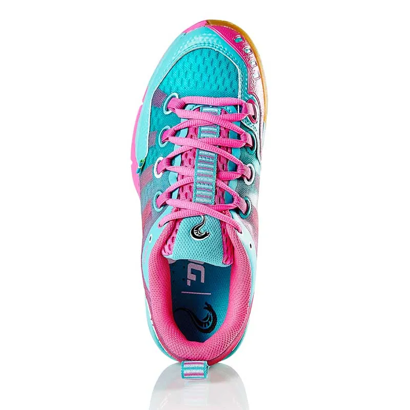 Salming Kobra Women's Court Shoes, Turquoise / Pink