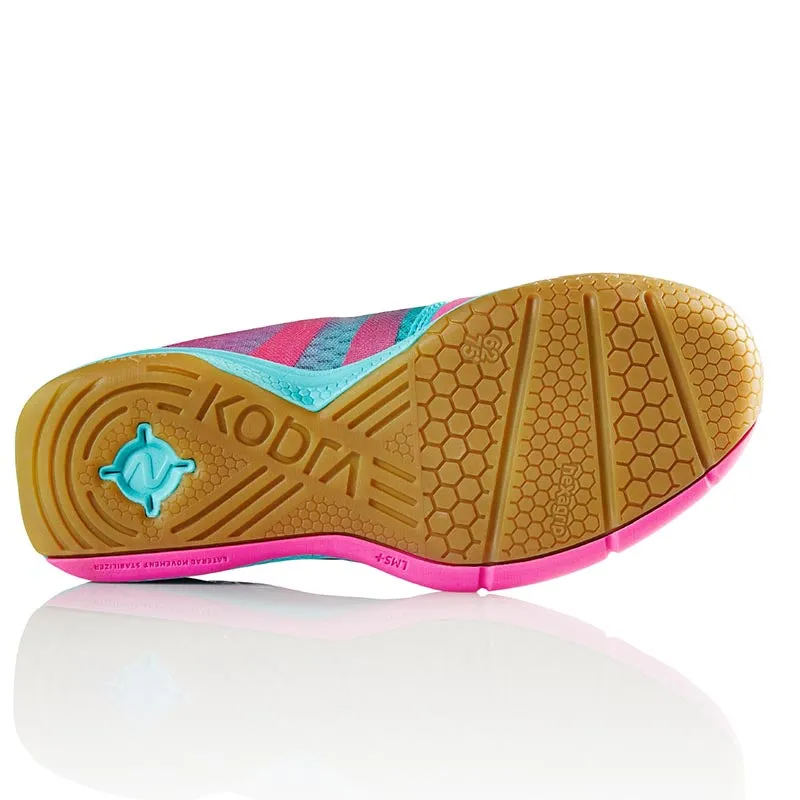 Salming Kobra Women's Court Shoes, Turquoise / Pink