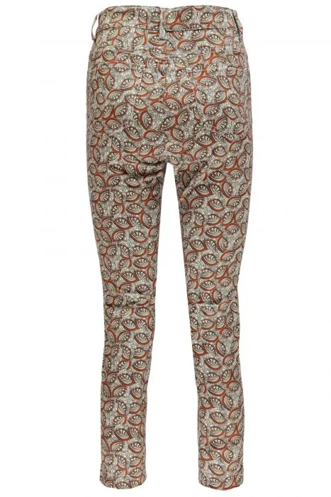 Sanne enkellange broek met all-over print