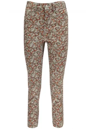 Sanne enkellange broek met all-over print