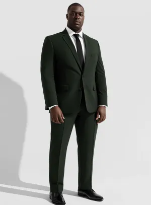 Stretch Green Wool Suit - Big & Tall