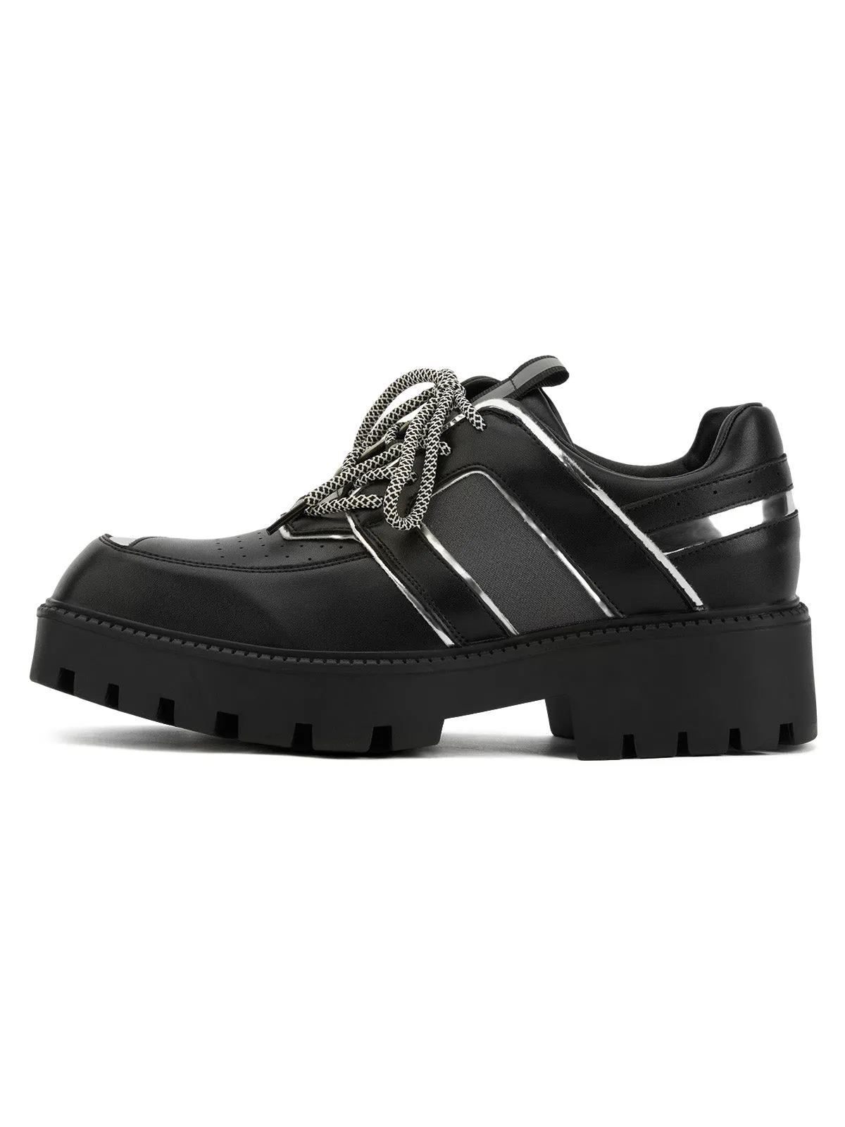 Thesupermade High Street Hip Hop Metal Design Leather Shoes