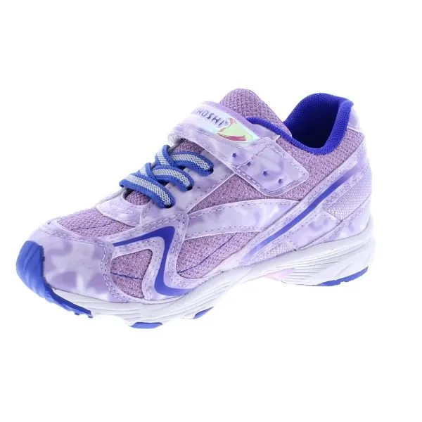 Tsukihoshi Glitz Purple/Blue Girls' Running Shoes – Machine Washable