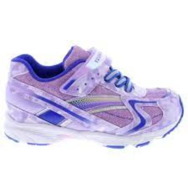 Tsukihoshi Glitz Purple/Blue Girls' Running Shoes – Machine Washable