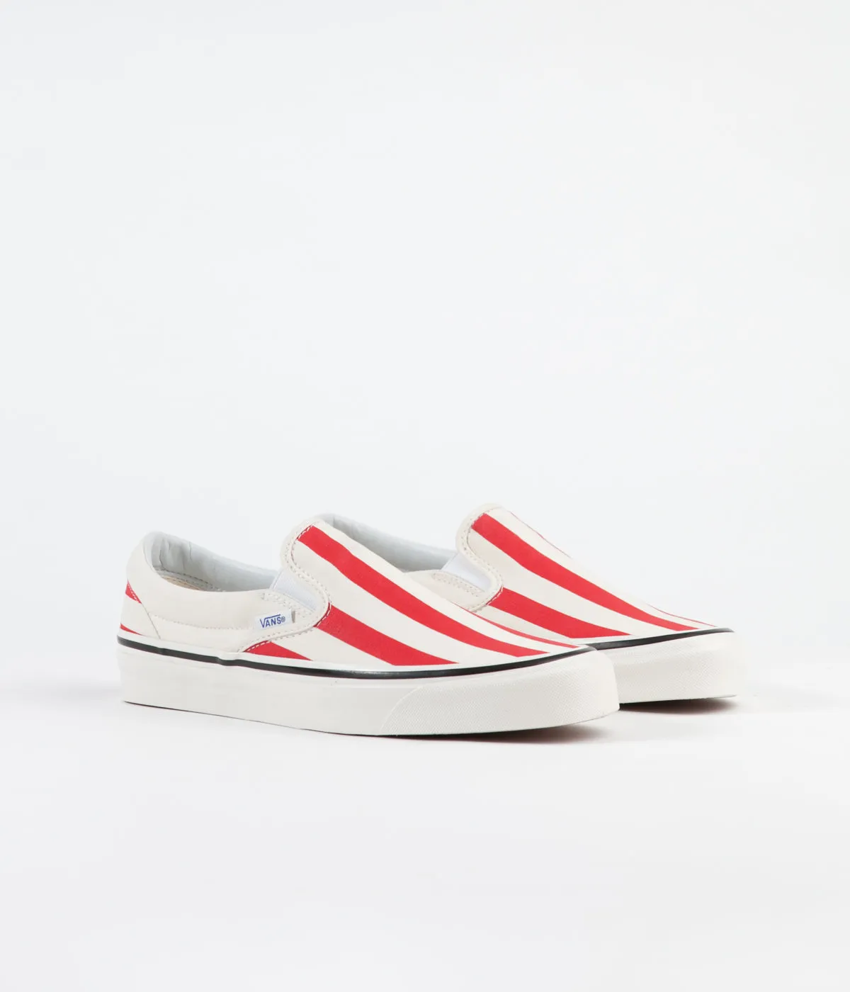 Vans Classic Slip-On 98 DX Anaheim Factory Shoes - OG White / OG Red / Big Stripes