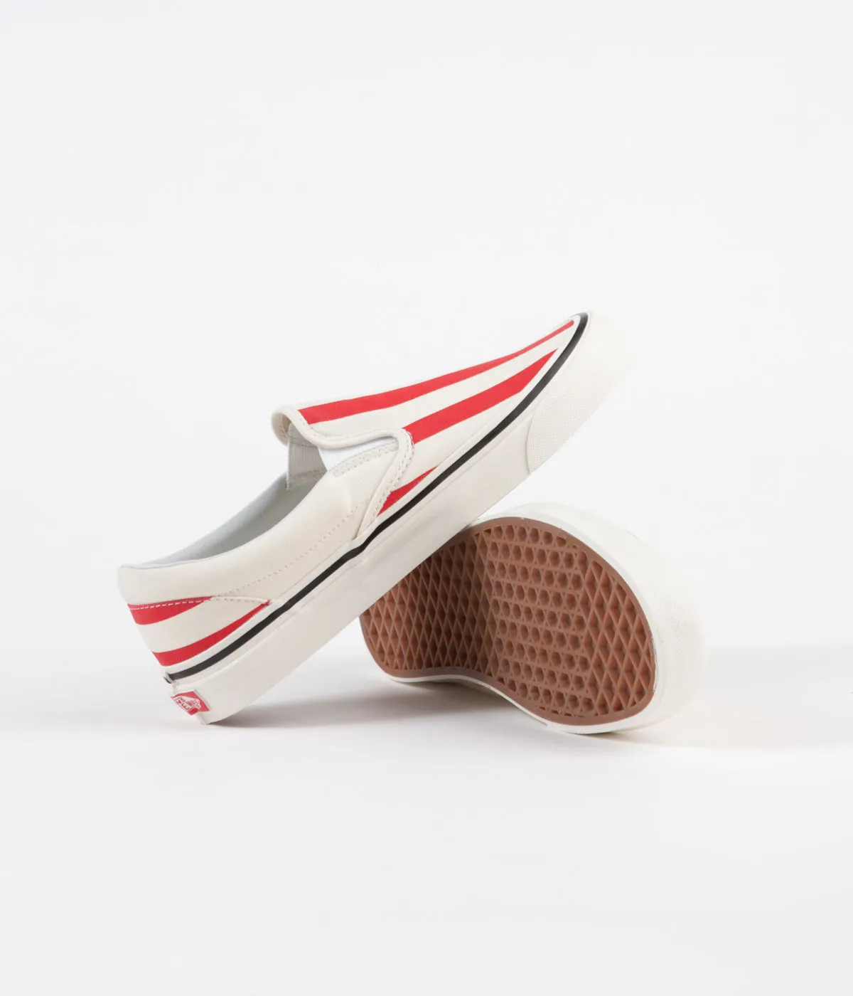 Vans Classic Slip-On 98 DX Anaheim Factory Shoes - OG White / OG Red / Big Stripes