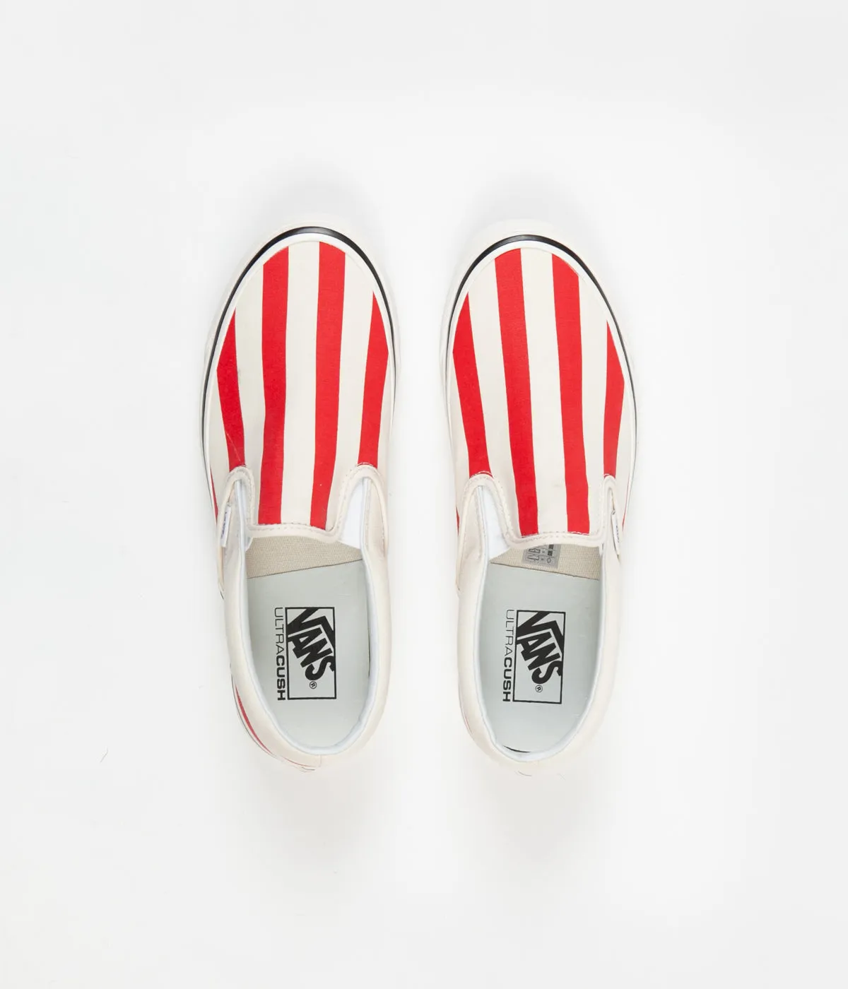 Vans Classic Slip-On 98 DX Anaheim Factory Shoes - OG White / OG Red / Big Stripes