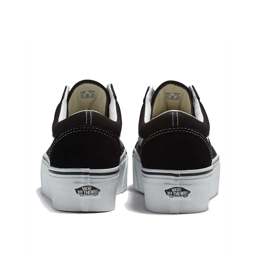 Vans Women's Old Skool Stackform Shoe - Black/Suede Canvas