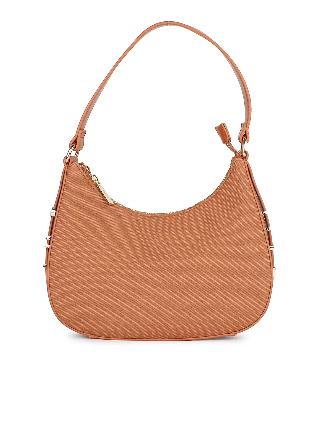 Women Tan Solid Shoulder Bag